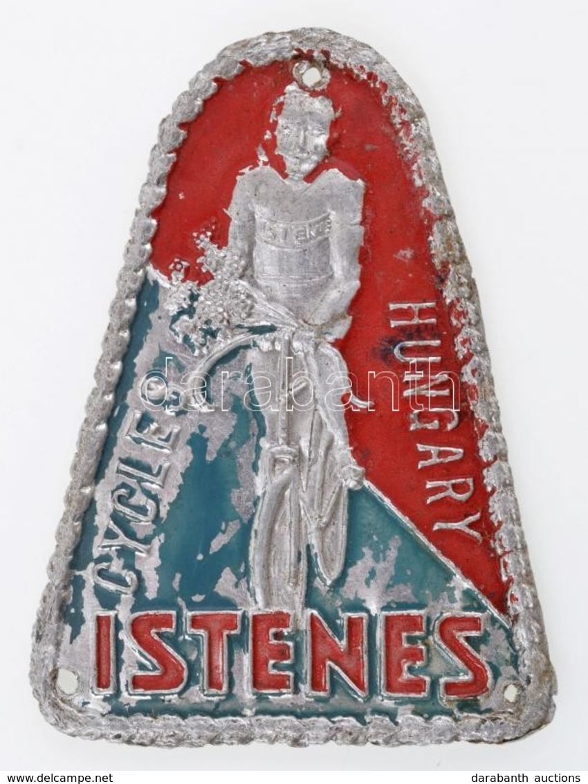 DN 'Istenes' Bicikli Vázra Szerelhető Fém Jelvény T:3 / Hungary ND 'Istenes' Metal Badge For Bicycle Frame C:F - Unclassified