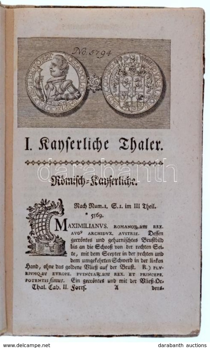 'Des Vollständigen Thaler Cabinert Dritte Vortsetzunk Herasugegeben Von David Samuel Von Madai' Königsberg és Lipcse, 17 - Ohne Zuordnung