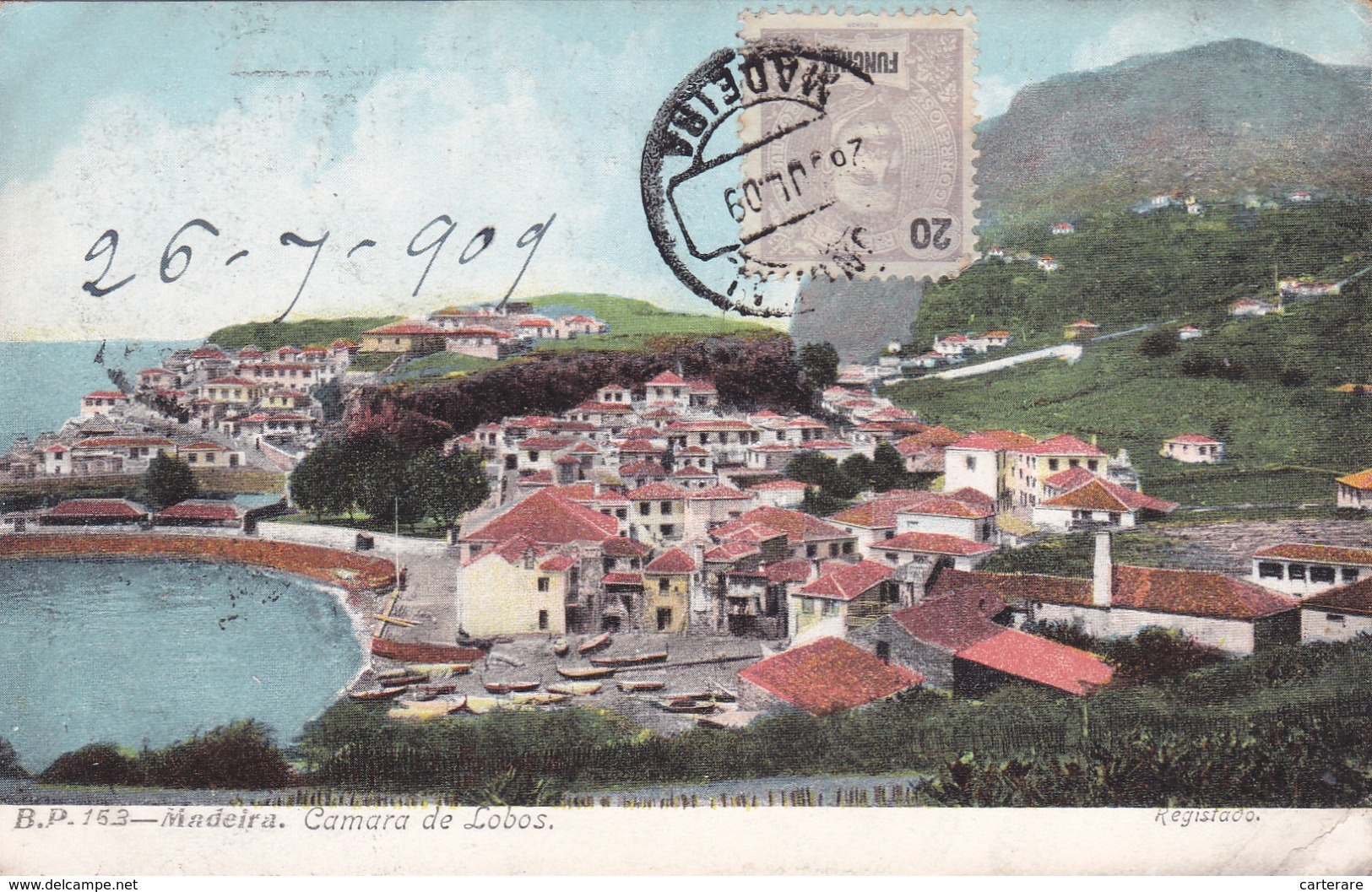 PORTUGAL,MADEIRA,Madère,ile,CAMARA DE LOBOS,1909,TIMBRE,RARE - Madeira