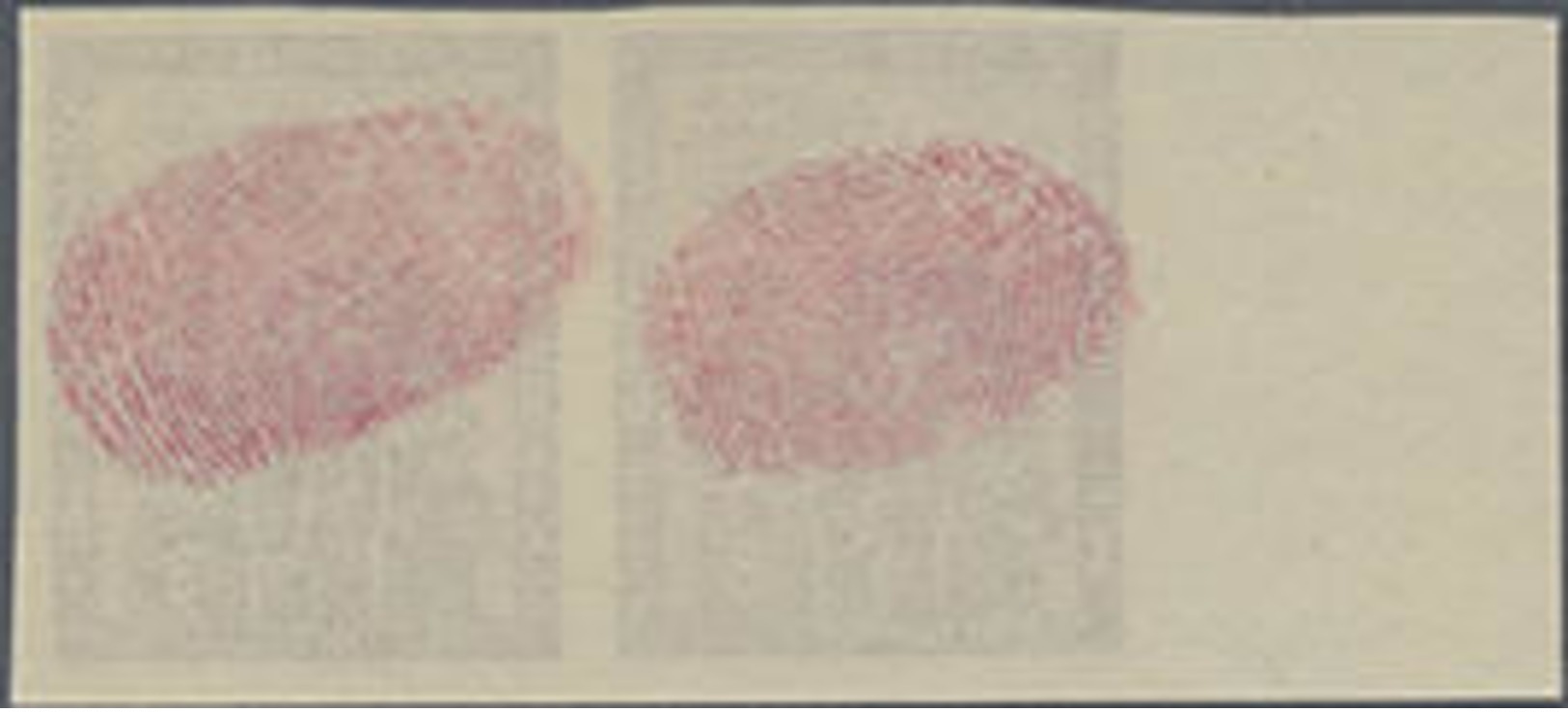 1953, 3 C. Flüchtlingsschutz Im Waager. Ungezähnten Rand-Paar, Gummiseitig übl. Roter Security-Fingerabdruck - Other & Unclassified