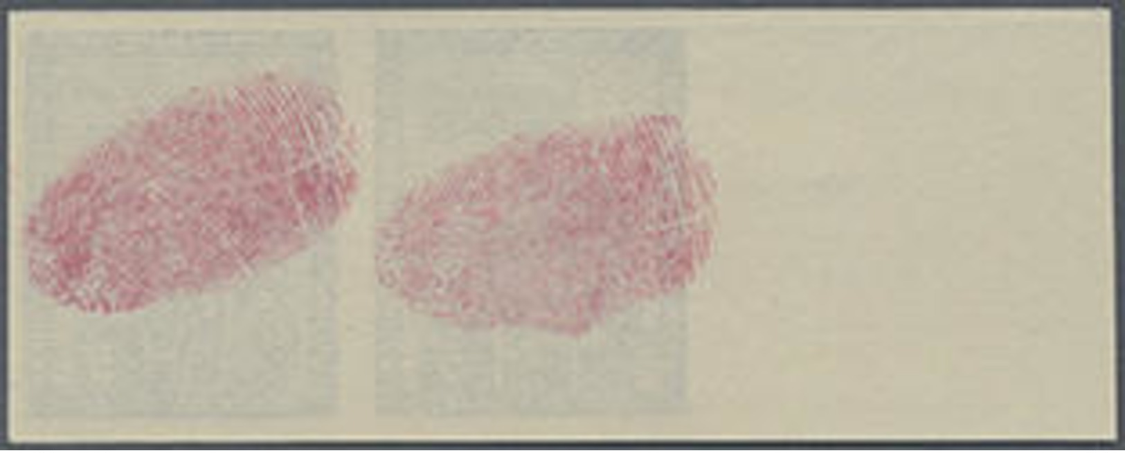 1953, 5 C. Flüchtlingsschutz Im Waager. Ungezähnten Rand-Paar, Gummiseitig übl. Roter Security-Fingerabdruck - Andere & Zonder Classificatie