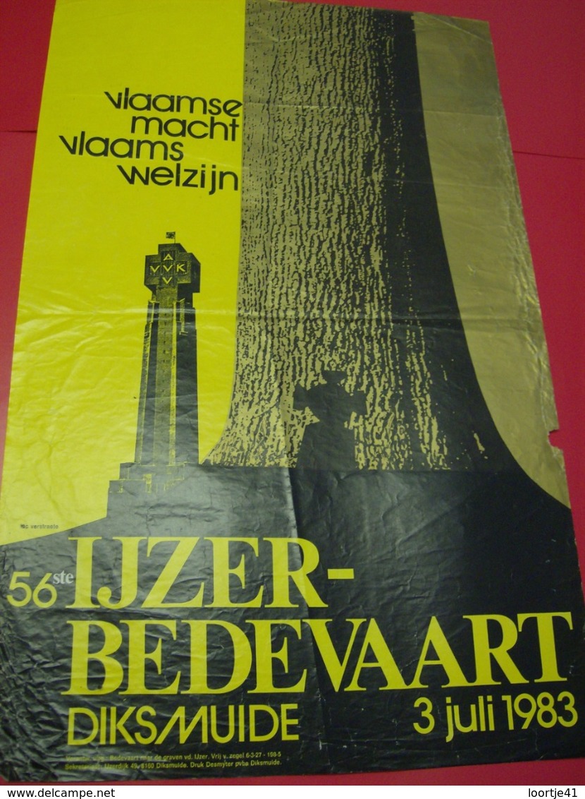 Affiche Poster - 56° IJzerbedevaart Diksmuide 1983 - Illustr Luc Verstraete - Affiches