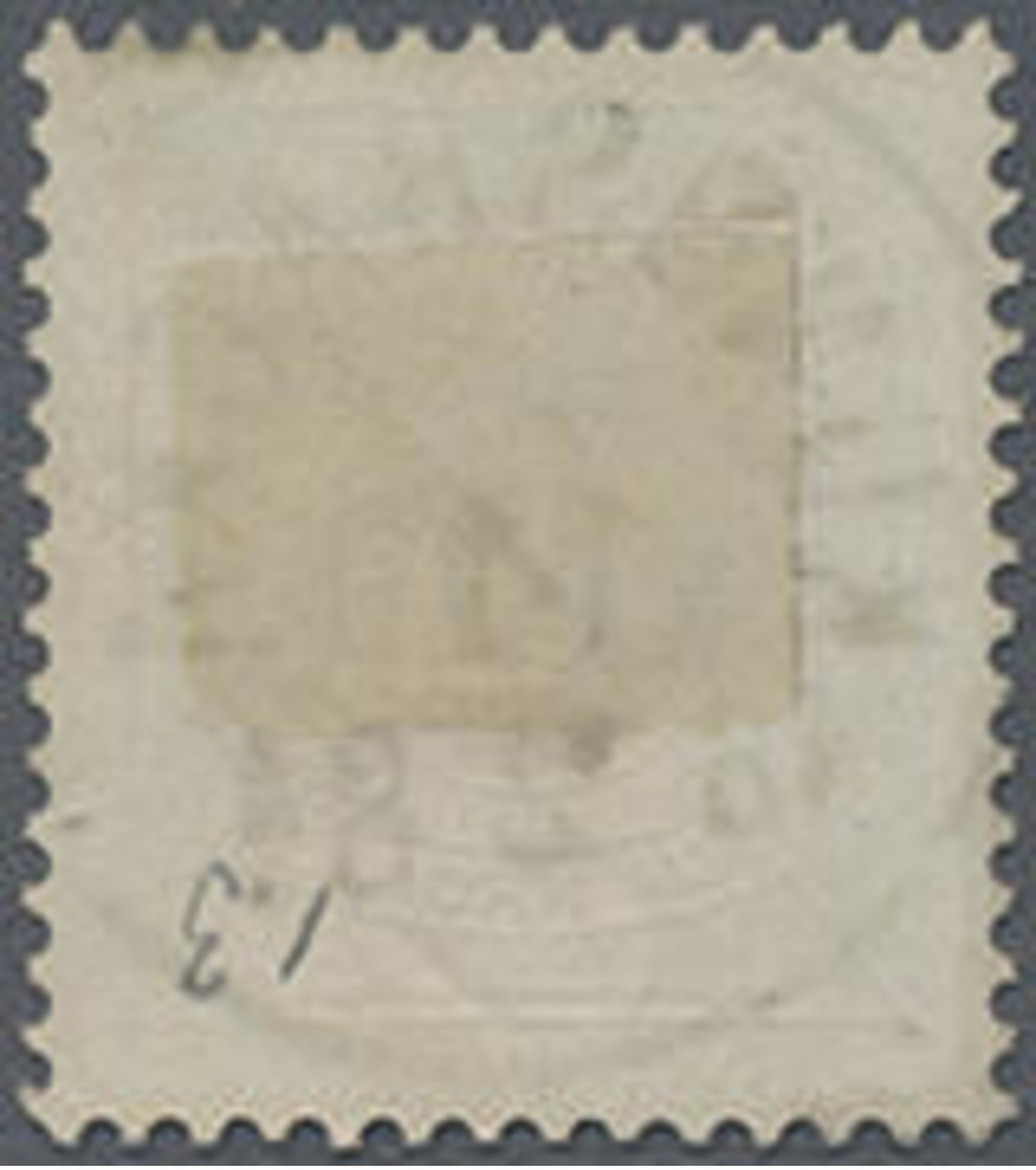 1872, 1 Riksdaler Braun/blau Gez. 14, Zentr. Gest. Kab.stück, Mi. 100.- - Sonstige & Ohne Zuordnung