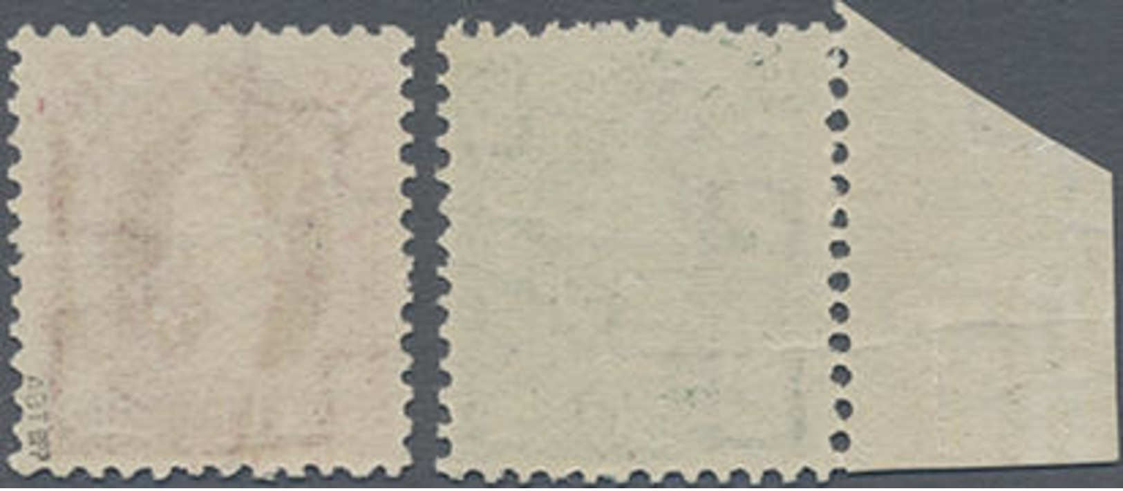 1907, 50 C.(Randstück) U. 1 Fr.Steh. Helvetia III, Gez. D, 2 Postfrische Kab.stücke, 1 Fr. Tiefsign. Abt, Mi. 380.- - Andere & Zonder Classificatie