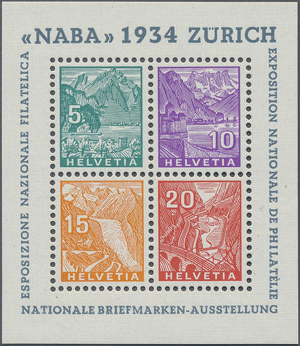 1934, NABA-Block Postfrisch, Mi. 800.- - Otros & Sin Clasificación