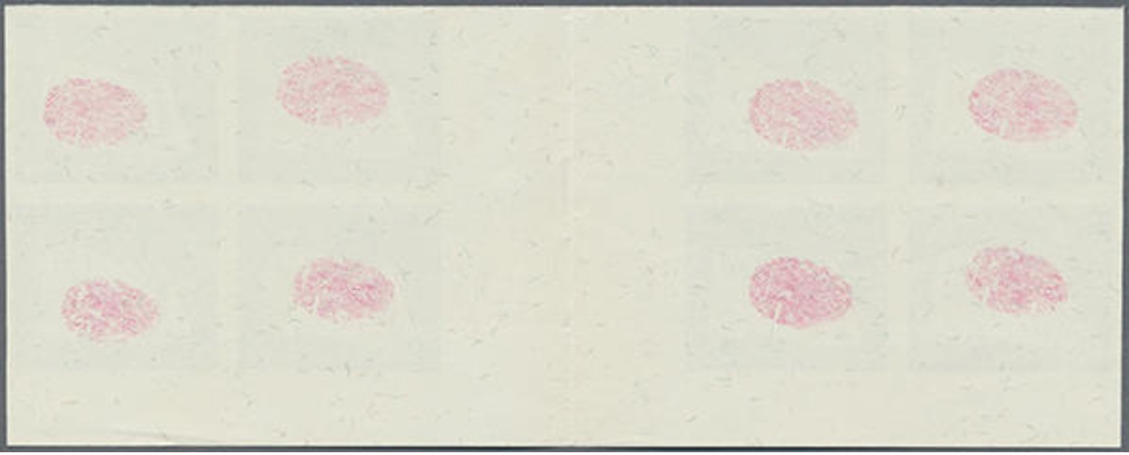 1969, 0,50 Fr. UN-Charta In 2 Ungezähnten Postfrischen Senkr. 4er-Blocks Mit Zwischenstegen (mittig Gefaltet) Und UNO-Em - Sonstige & Ohne Zuordnung