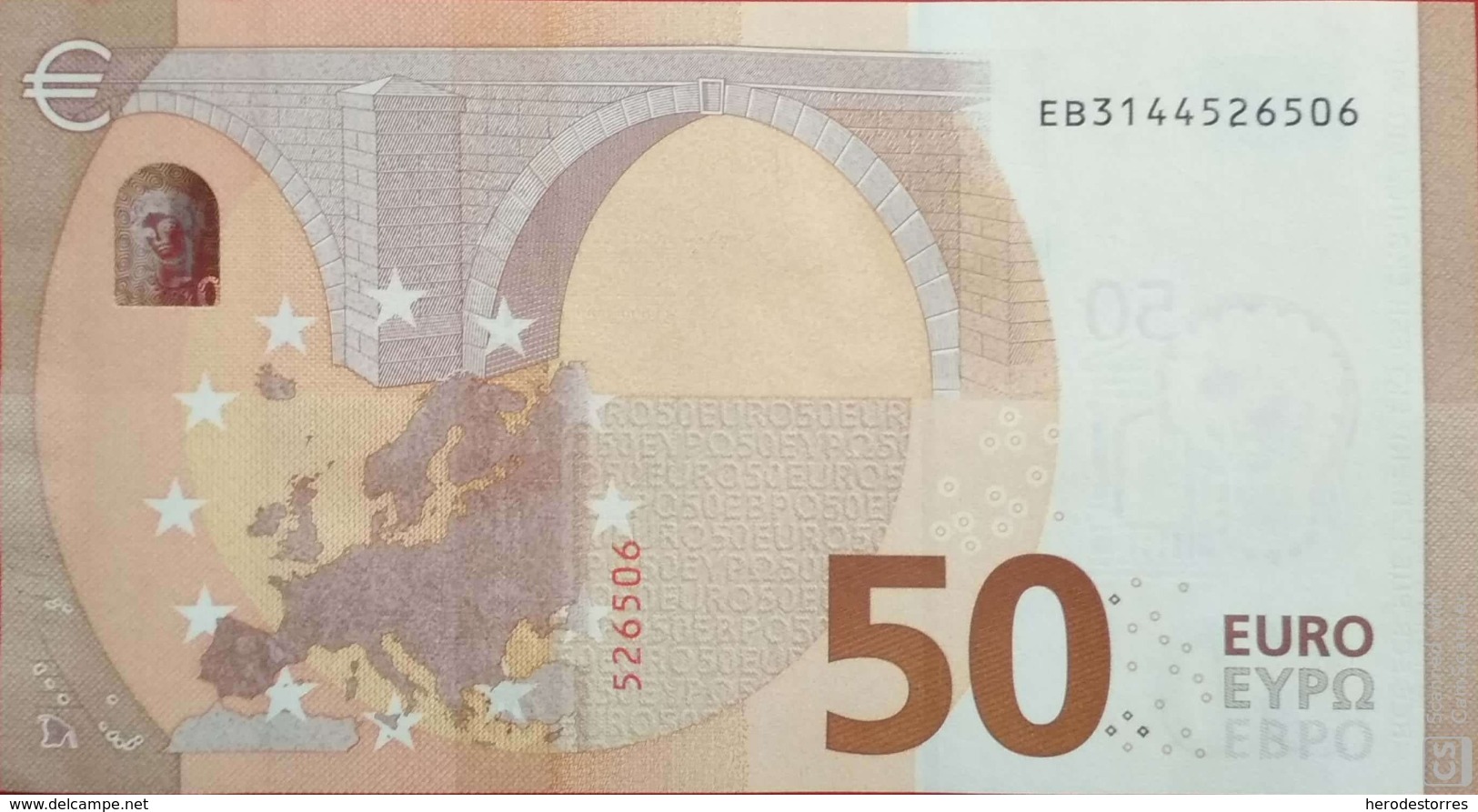 EURO FRANCE(EB) 50 Euros E008, DRAGHI, UNCIRCULATED - 50 Euro