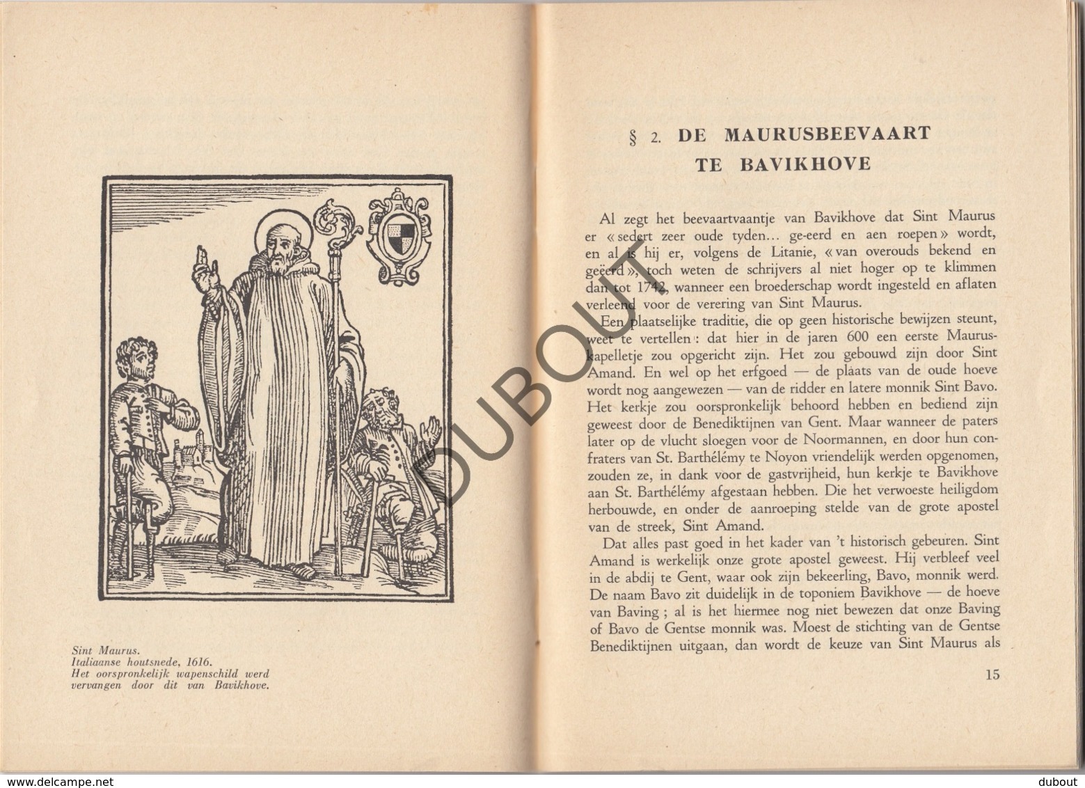 BAVIKHOVE Sint Maurus 1954  (R341) - Antique