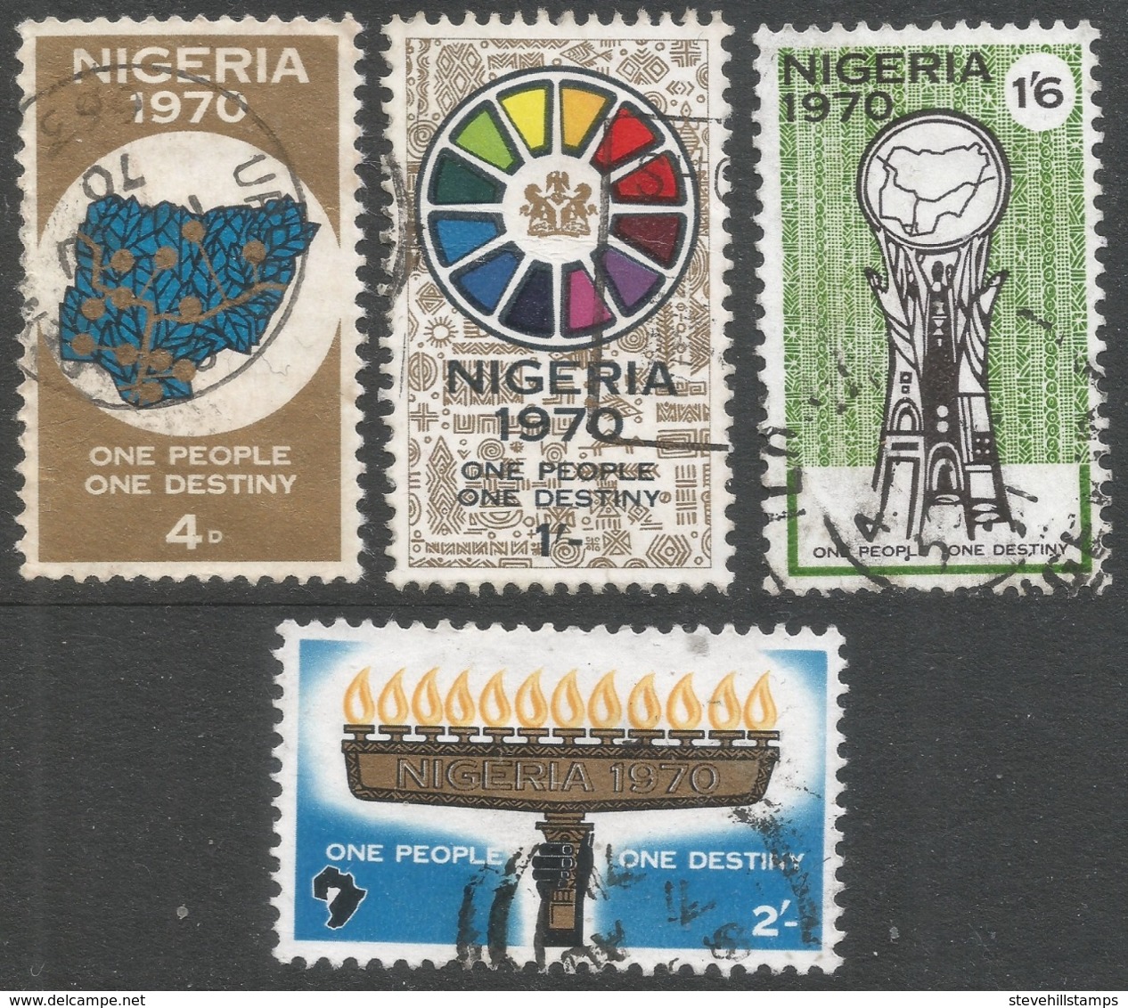 Nigeria. 1970 Stamp Of Destiny. Used Complete Set. SG 240-243 - Nigeria (1961-...)