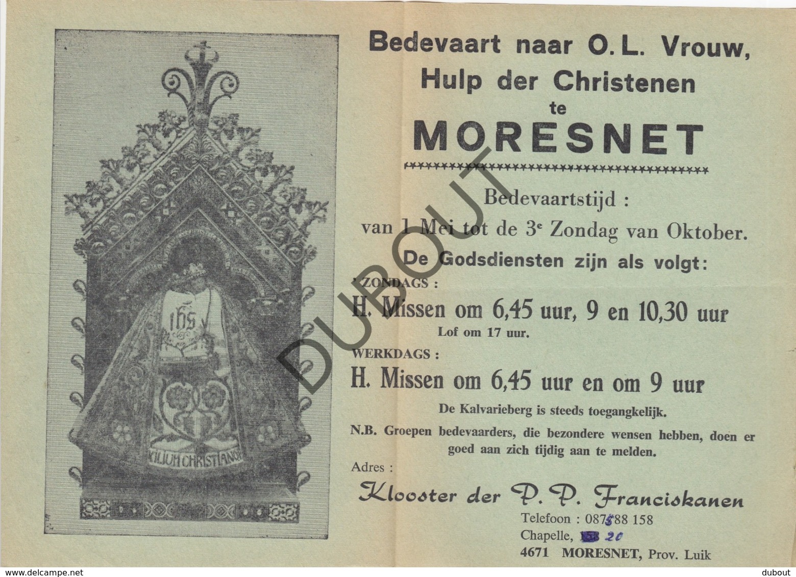 MORESNET Onze Lieve Vrouw + Postkaart  (R349)