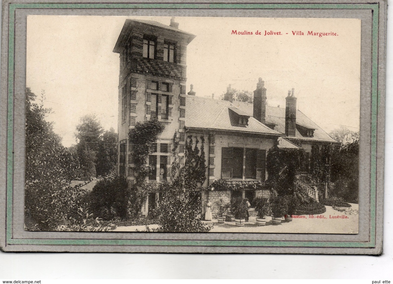CPA - JOLIVET (54) - Aspect De La Villa Marguerite Des Moulins De Jolivet En 1907 - Altri & Non Classificati
