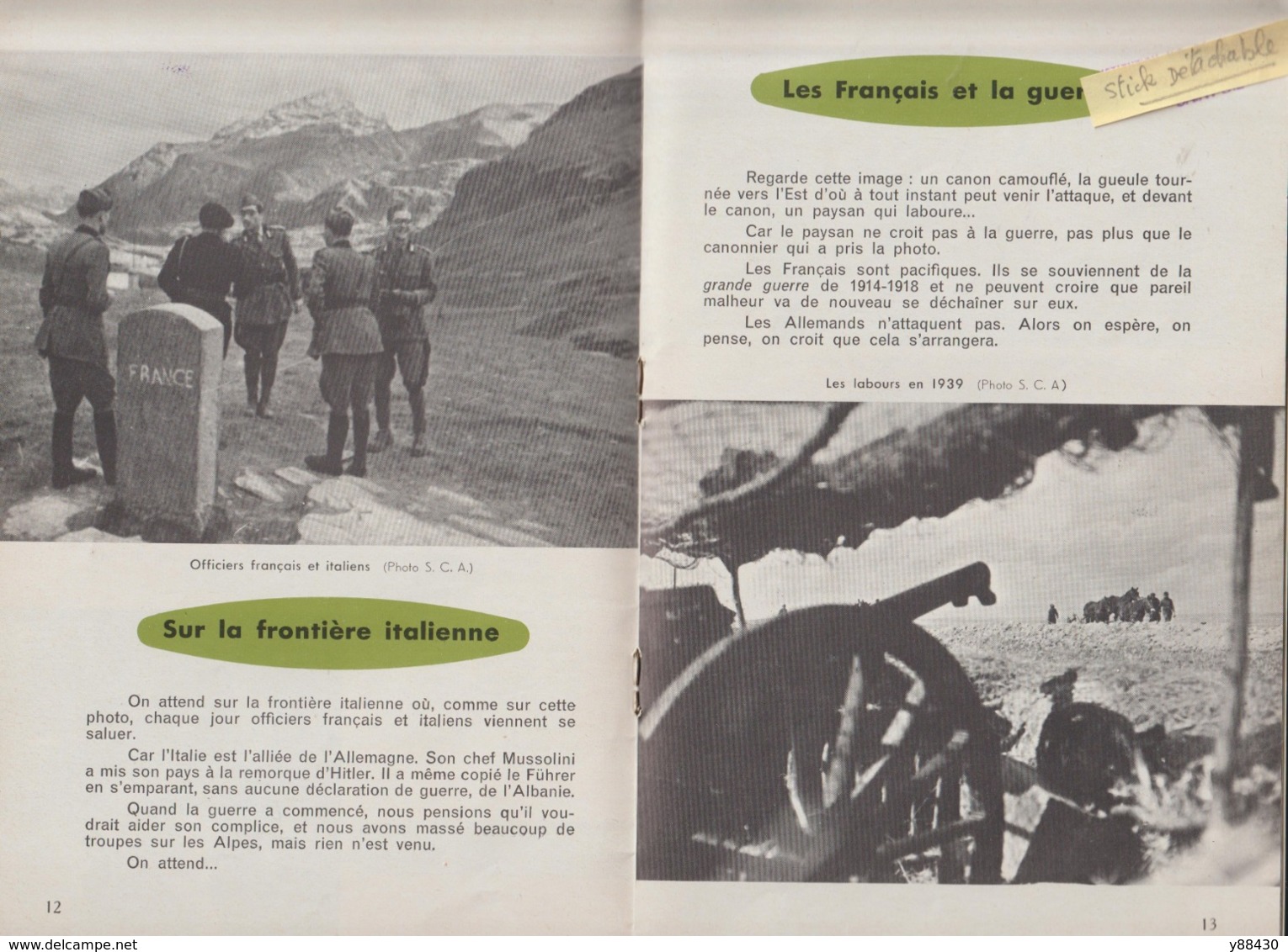 Livret - LA DEFAITE FRANCAISE 1939/1945 - Année 1960 - Blibliothèque De Travail - Imprimé à Cannes - 34 Pages - 14 Photo - 1939-45