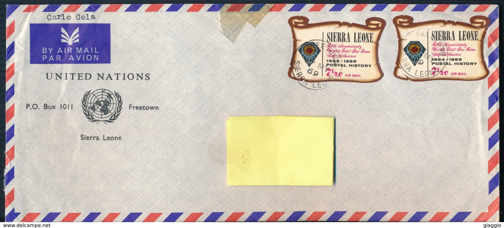 °°° POSTAL HISTORY SIERRA LEONE - 1969 °°° - Sierra Leone (1961-...)