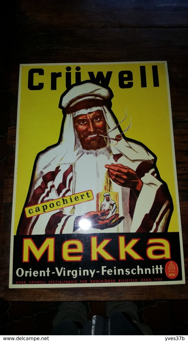 "Cruwell Tabak" 33x46 Plaque En Métal - Superbe - Advertising