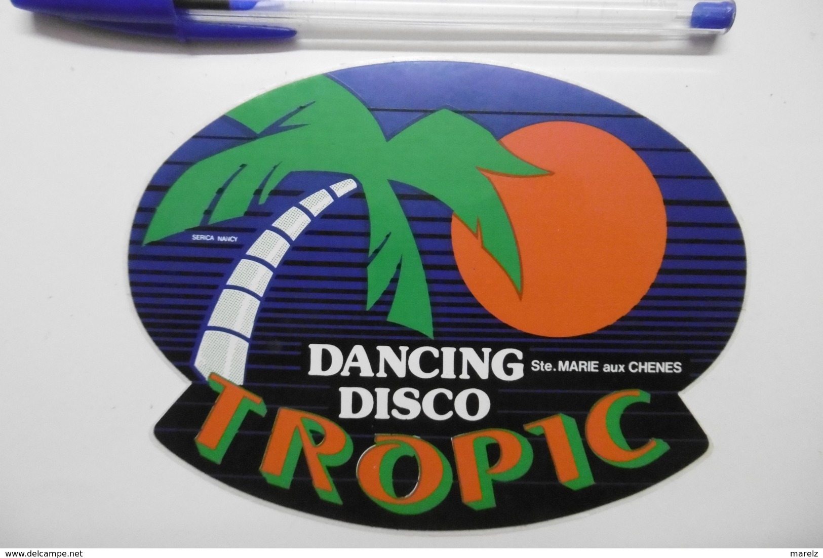 Autocollant Stickers - Publicité Ancien Dancing Disco "TROPIC" à SAINTE-MARIE AUX CHÊNES 57 MOSELLE - Autocollants