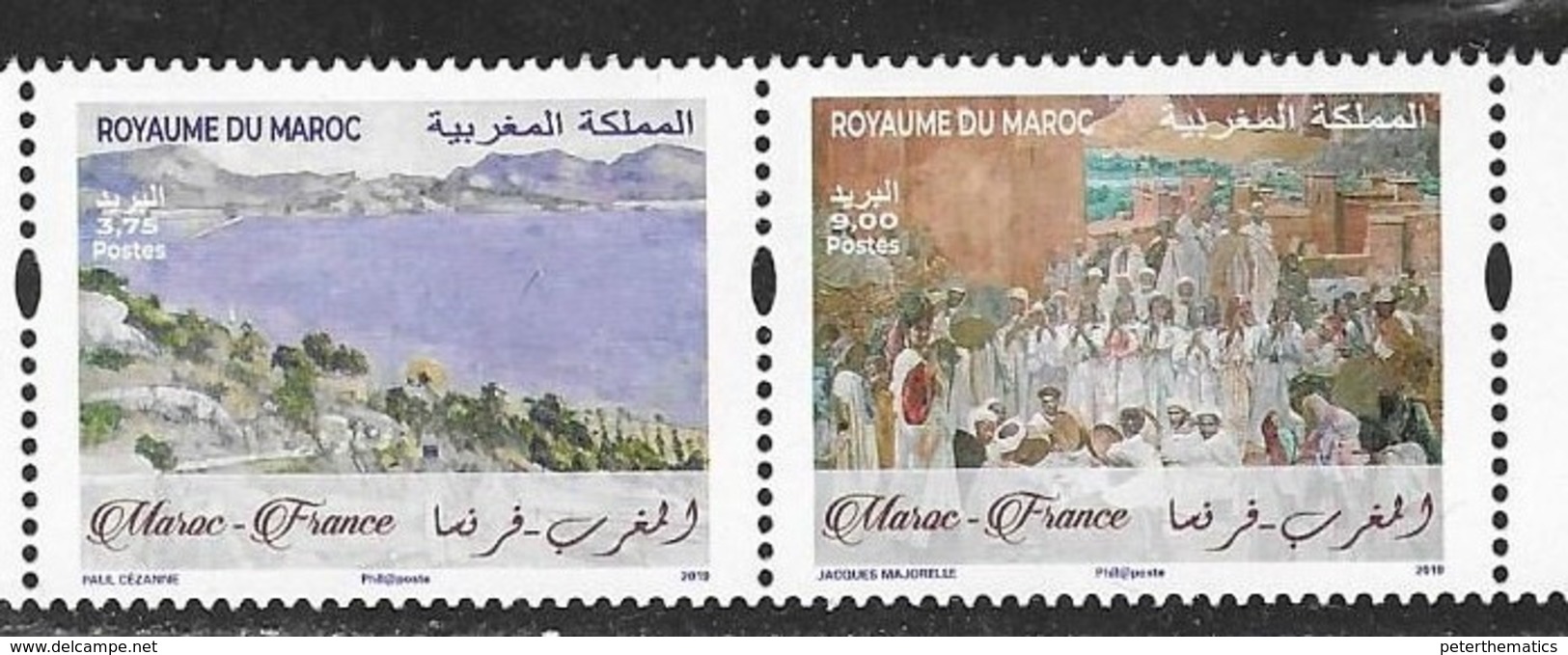 MOROCCO, 2019, MNH, JOINT ISSUE WITH FRANCE, 2v - Joint Issues