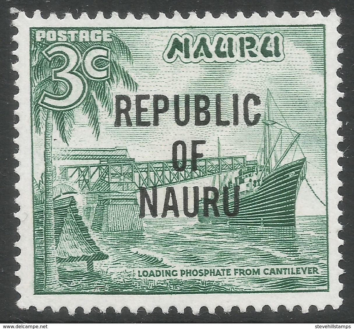 Nauru. 1968 Republic O/P. 3c MH. SG 82 - Nauru