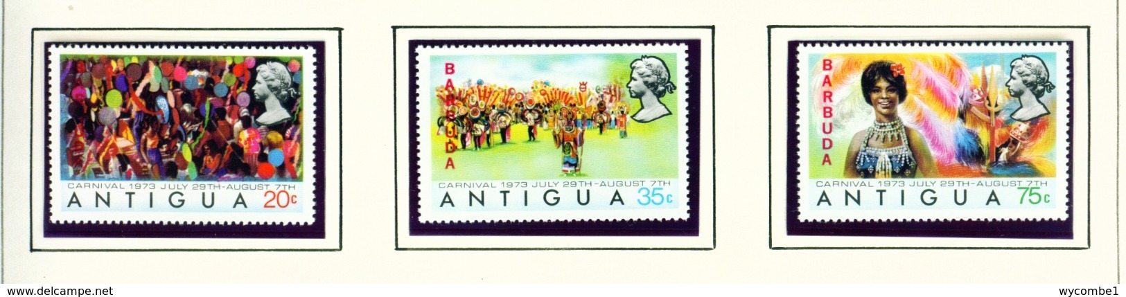 BARBUDA  -  1973 Carnival Miniature Set Unmounted/Never Hinged Mint - Barbuda (...-1981)