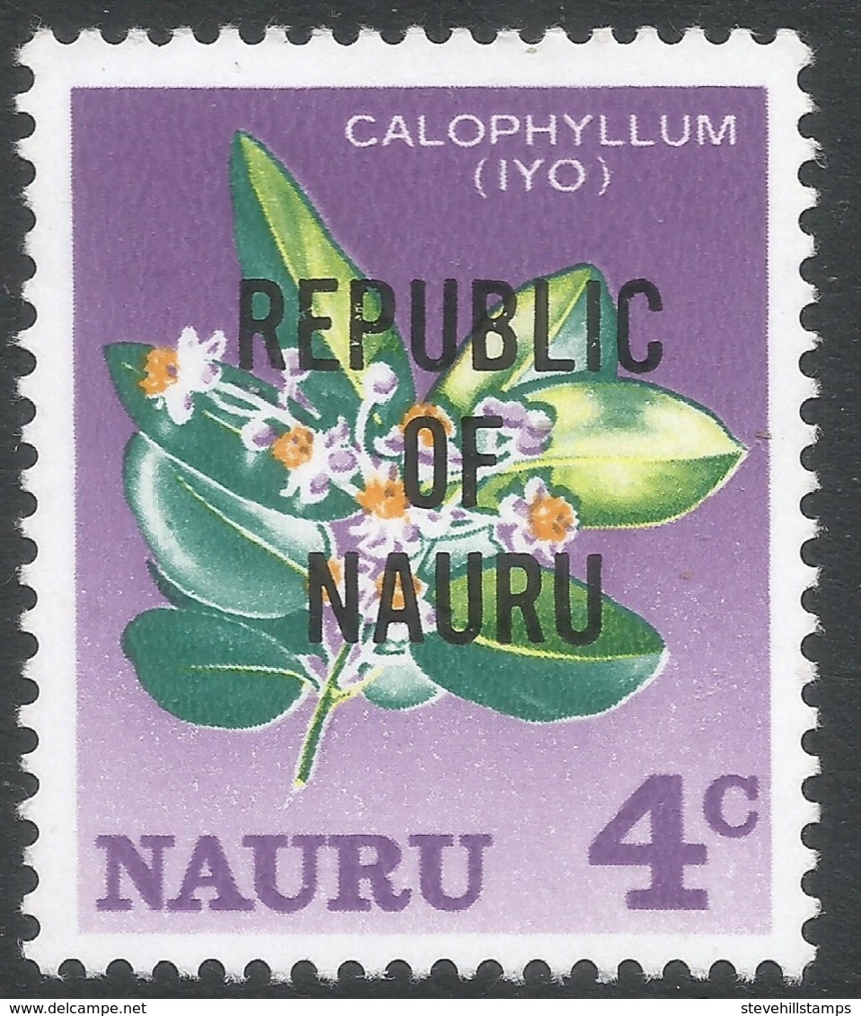 Nauru. 1968 Republic O/P. 4c MH. SG 83 - Nauru