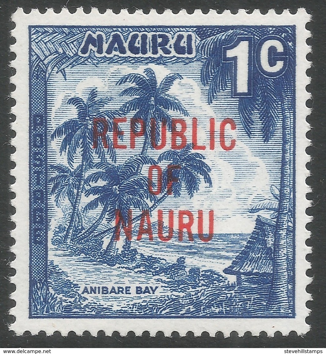 Nauru. 1968 Republic O/P. 1c MH. SG 80 - Nauru