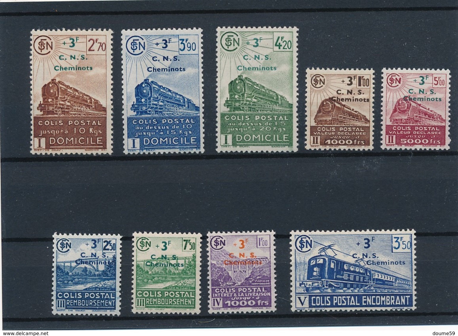 DB-381: FRANCE: Lot Avec Colis Postaux Avec N° 191/199* - Neufs