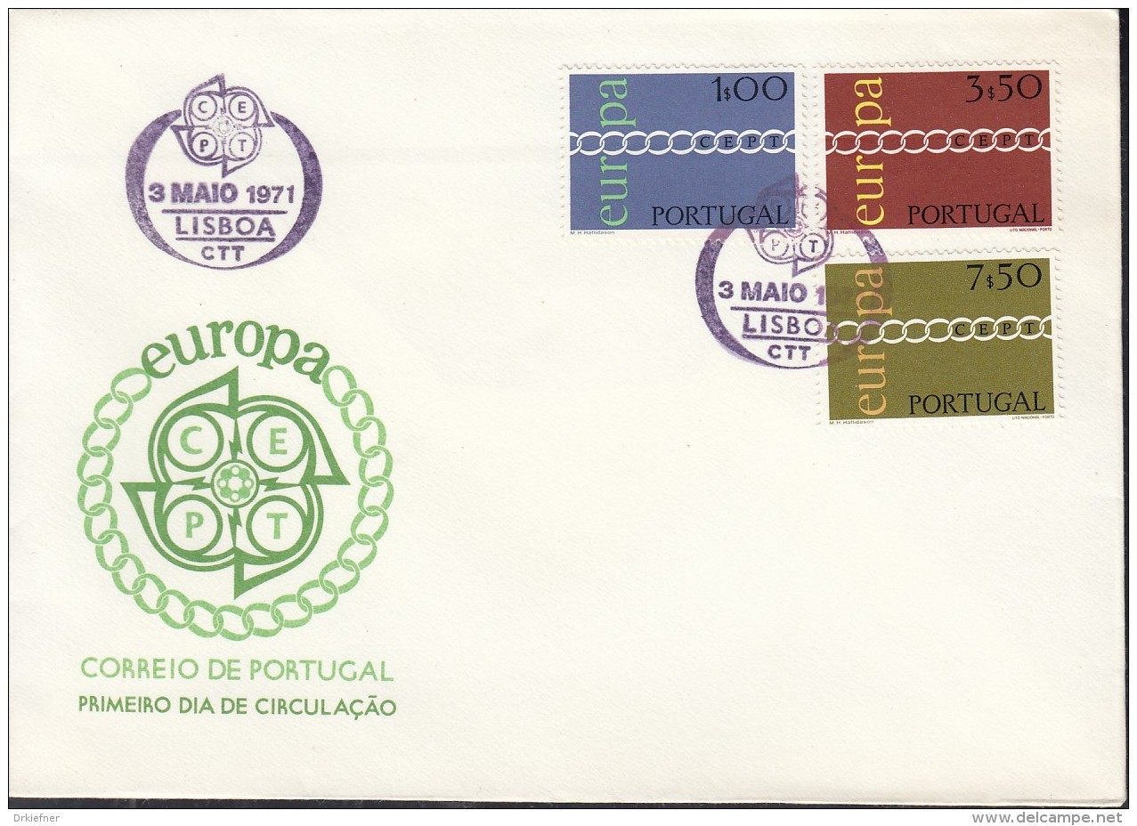 PORTUGAL 1127-1129 FDC, Europa CEPT 1971 - 1971