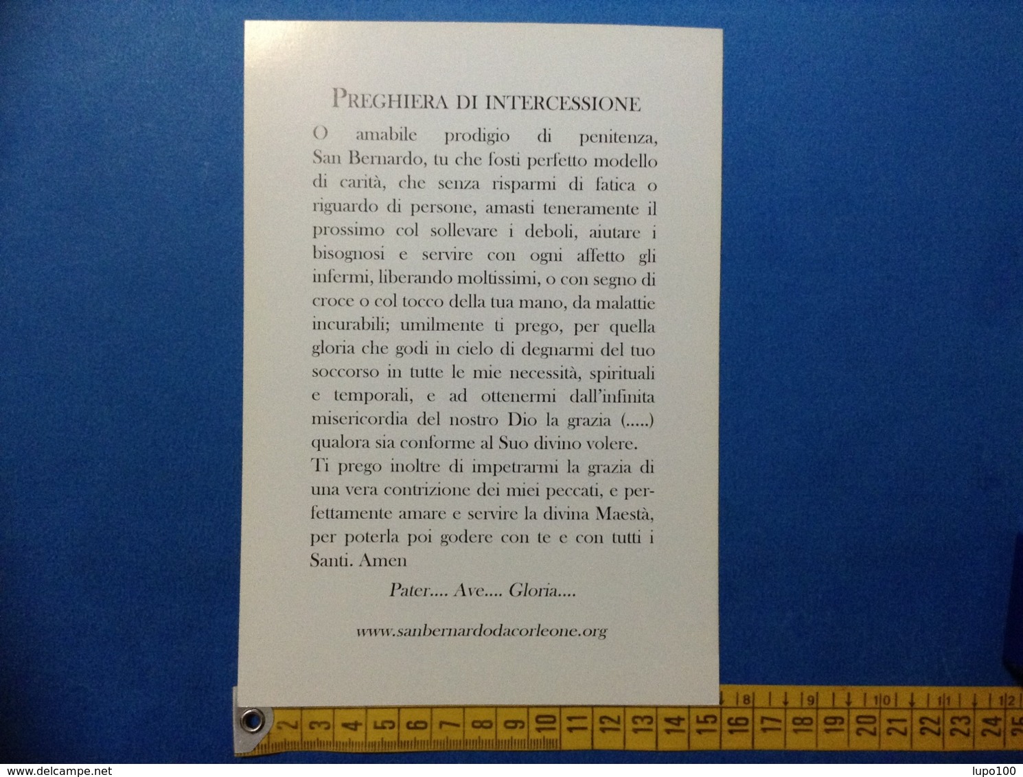 Santino Holy Card Image Pieuse FORMATO GRANDE SAN BERNARDO DA CORLEONE LAICO CAPPUCCINO - Santi