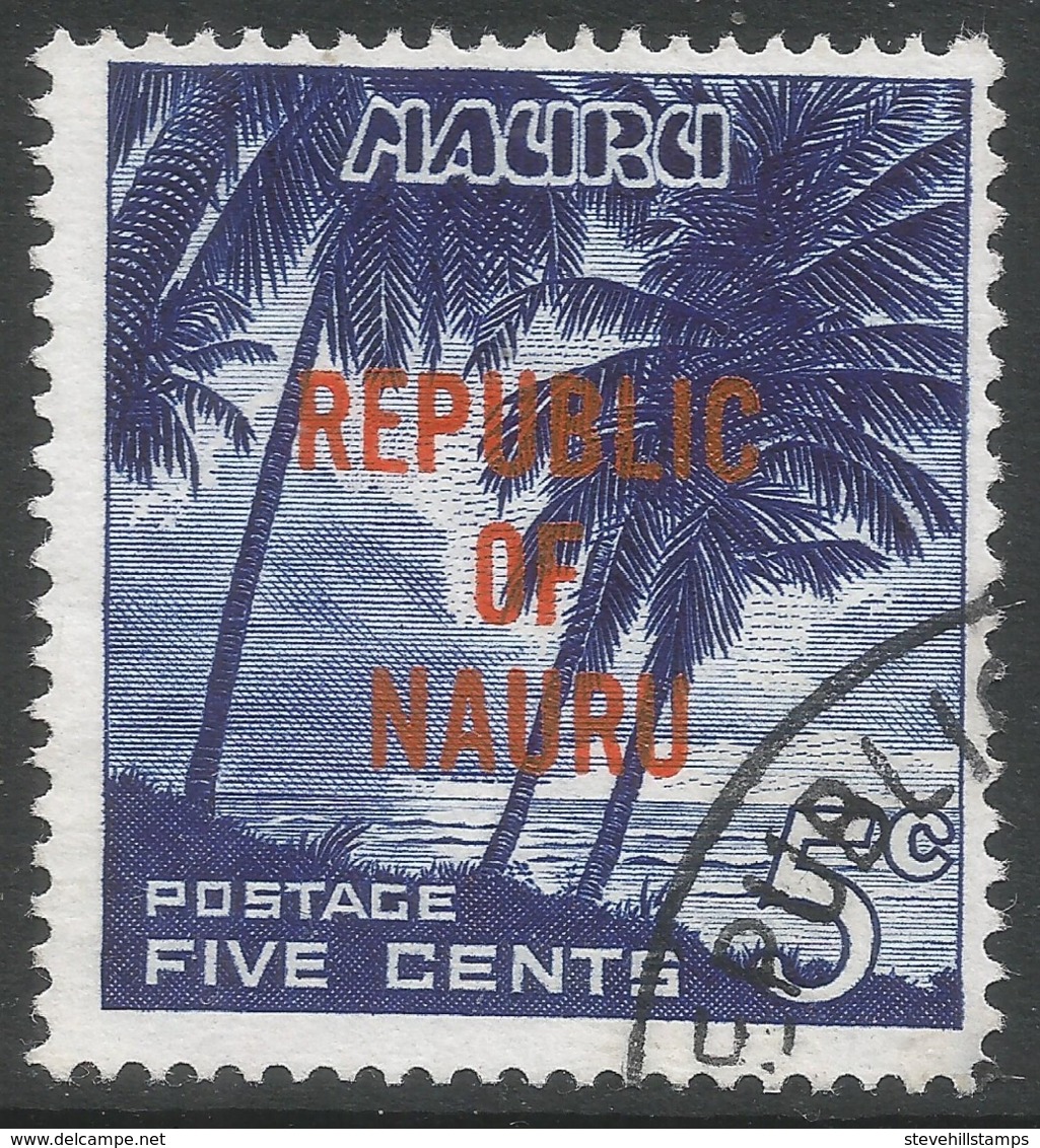 Nauru. 1968 Republic O/P. 5c Used. SG 84 - Nauru