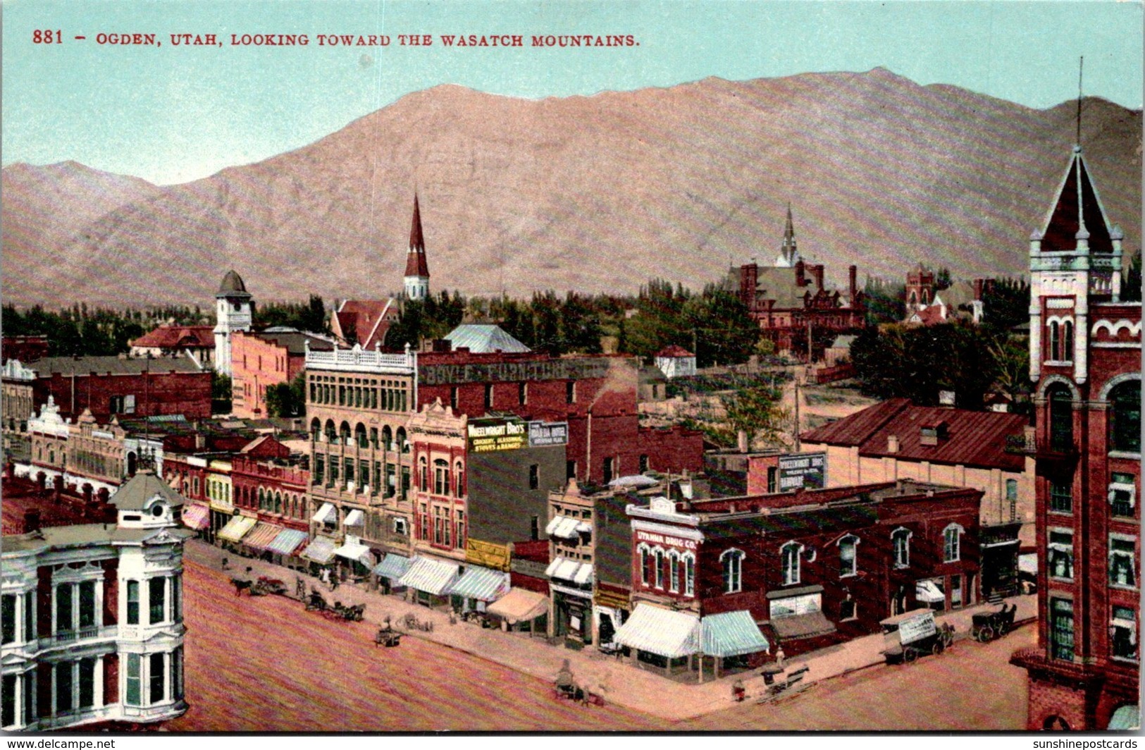 Utah Ogden Looking Toward The Wasatch Mountains - Ogden