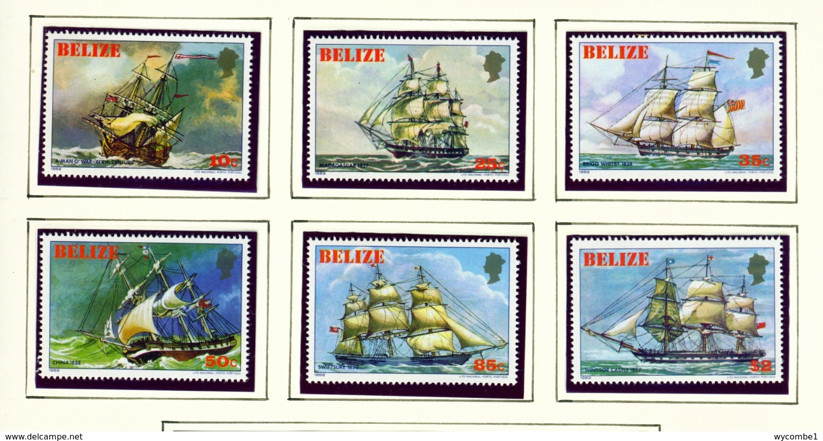 BELIZE  -  1981 Ships Set Unmounted/Never Hinged Mint - Belize (1973-...)