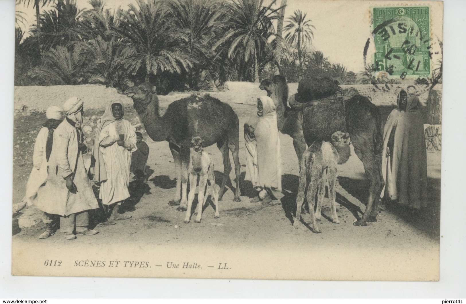 ETHNIQUES ET CULTURES - AFRIQUE DU NORD - SCENES ET TYPES - Une Halte (postée à SOUSSE - TUNISIE ) - Africa