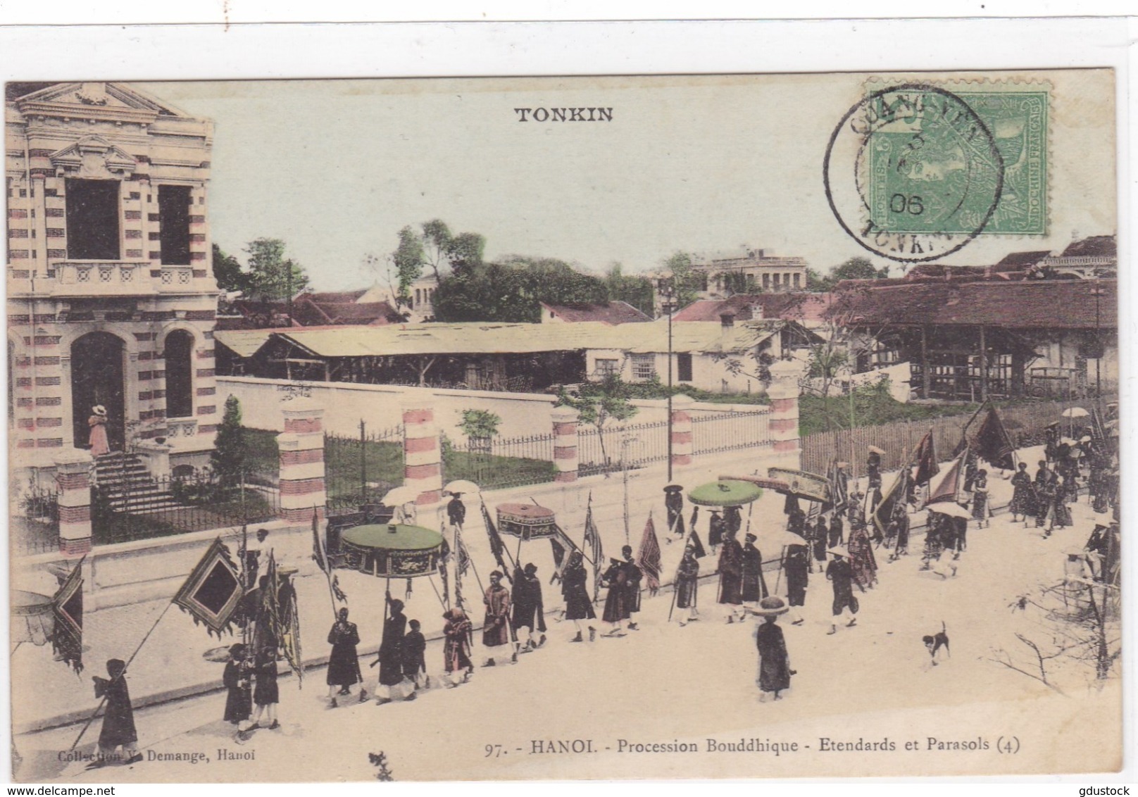 Asie - Tonkin - Hanoï - Procession Bouddhique - Etendards Et Parasols (4) - Viêt-Nam