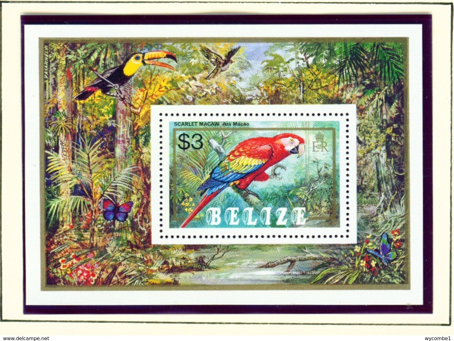 BELIZE  -  1984 Parrots Miniature Sheet Unmounted/Never Hinged Mint - Belize (1973-...)