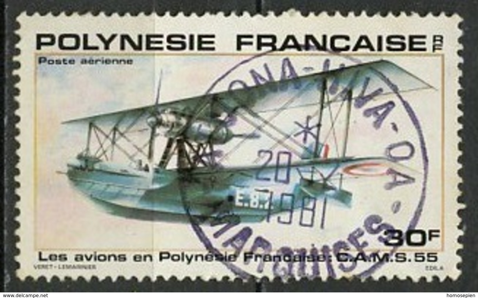 Polynésie Française - Polynesien - Polynesia Poste Aérienne 1980 Y&T N°PA158 - Michel N°320 (o) - 30f Hydravion CAMS 55 - Oblitérés