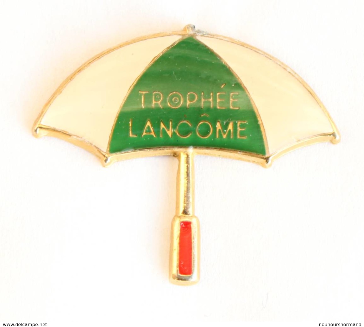 Pin's TROPHEE LANCÔME - Parapluie Vert Et Blanc - Zamac - I652 - Golf