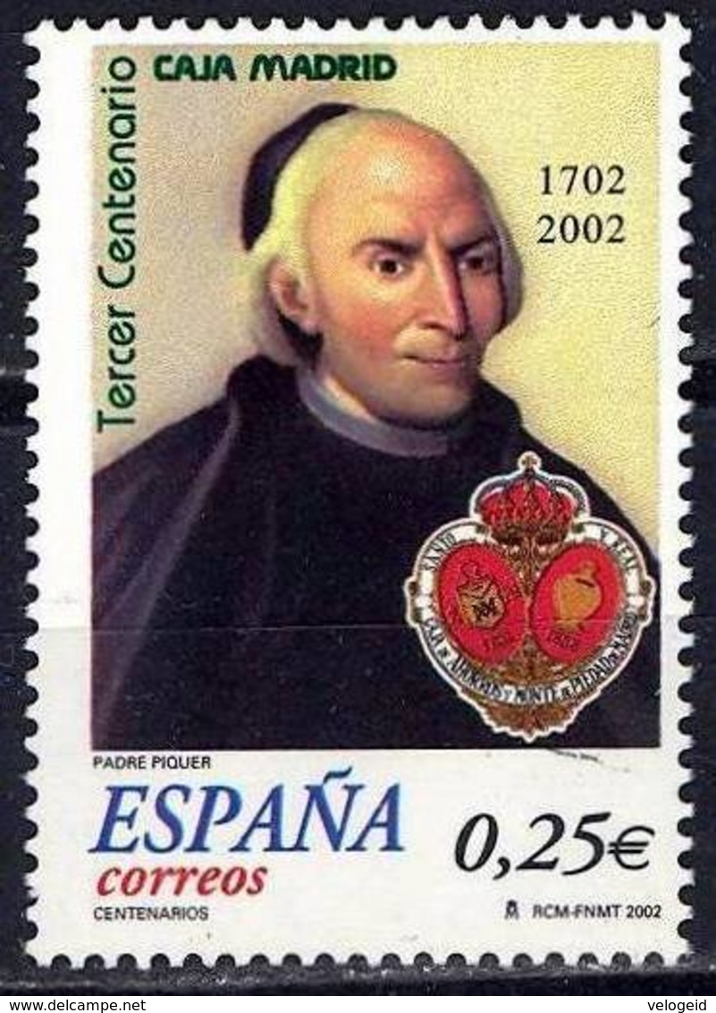 España. Spain. 2002. III Centenario Del Monte De Piedad. Padre Piquer - Nuevos