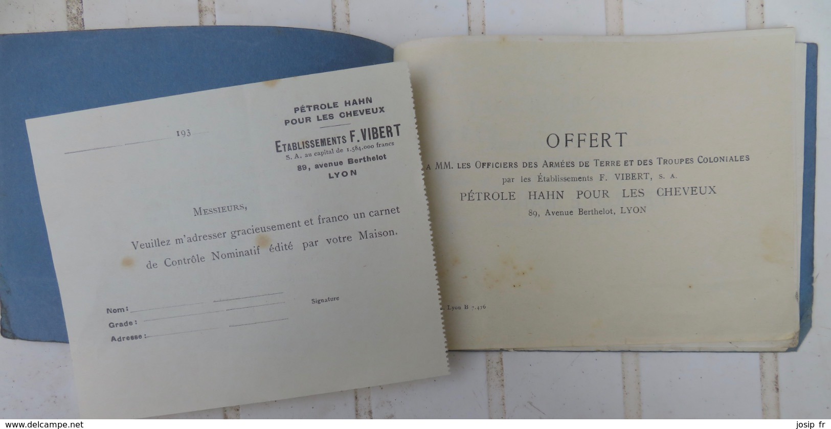 PETIT CARNET DE CONTROLE NOMINATIF D'UN OFFICIER OFFERT PAR PÉTROLE HAHN- 15ème Régiment De Tirailleurs Algériens 1938 - Altri & Non Classificati