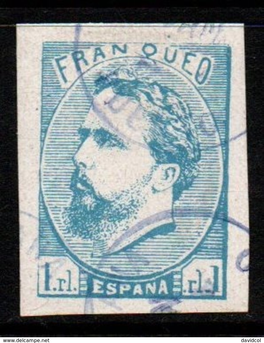 P880.-. SPAIN - 1881 . SC#: X2, USED - CARLIST STAMP - FIRST REPRINT - Carlists