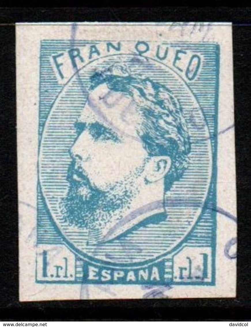 P880.-. SPAIN - 1881 . SC#: X2, USED - CARLIST STAMP - FIRST REPRINT - Carlistes