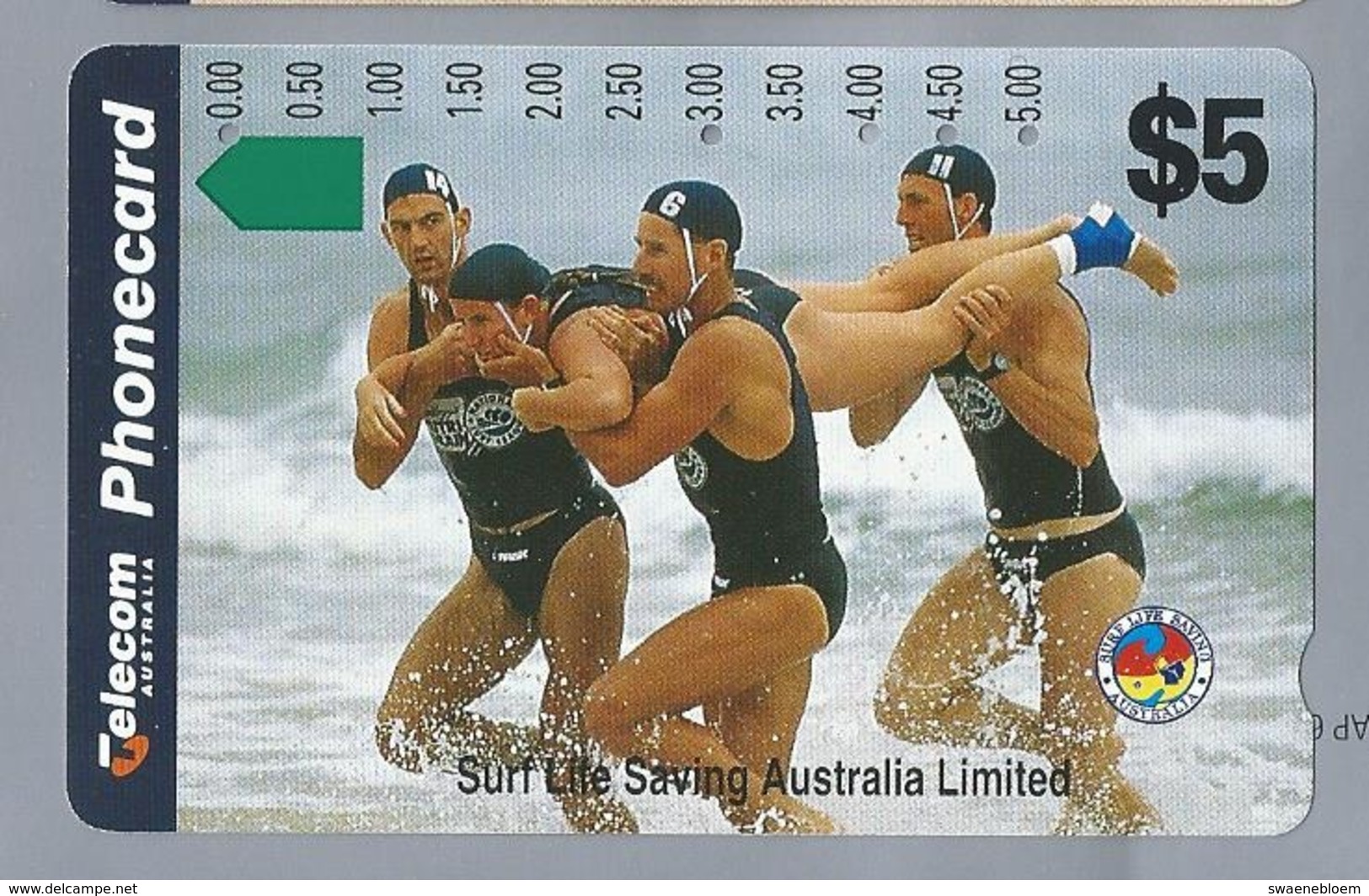 AU.- Telelecom Phonecard $5. Surf Life Saving Australia Limited. AUSTRALIA. 0053545859. - Sport