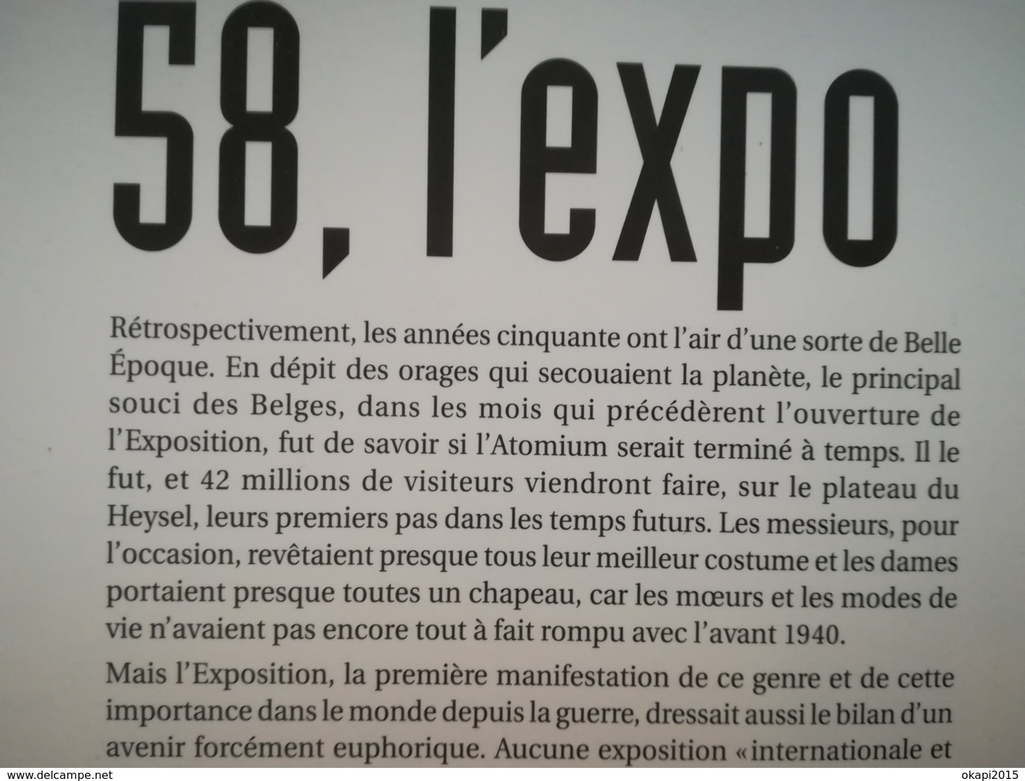 EXPOSITION INTERNATIONALE ET UNIVERSELLE DE BRUXELLES DE 1958  UN LIVRE +  UN LIVRET CONGO 58 BELGIQUE