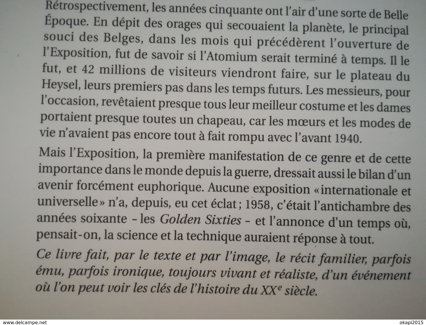 EXPOSITION INTERNATIONALE ET UNIVERSELLE DE BRUXELLES DE 1958  UN LIVRE +  UN LIVRET CONGO 58 BELGIQUE