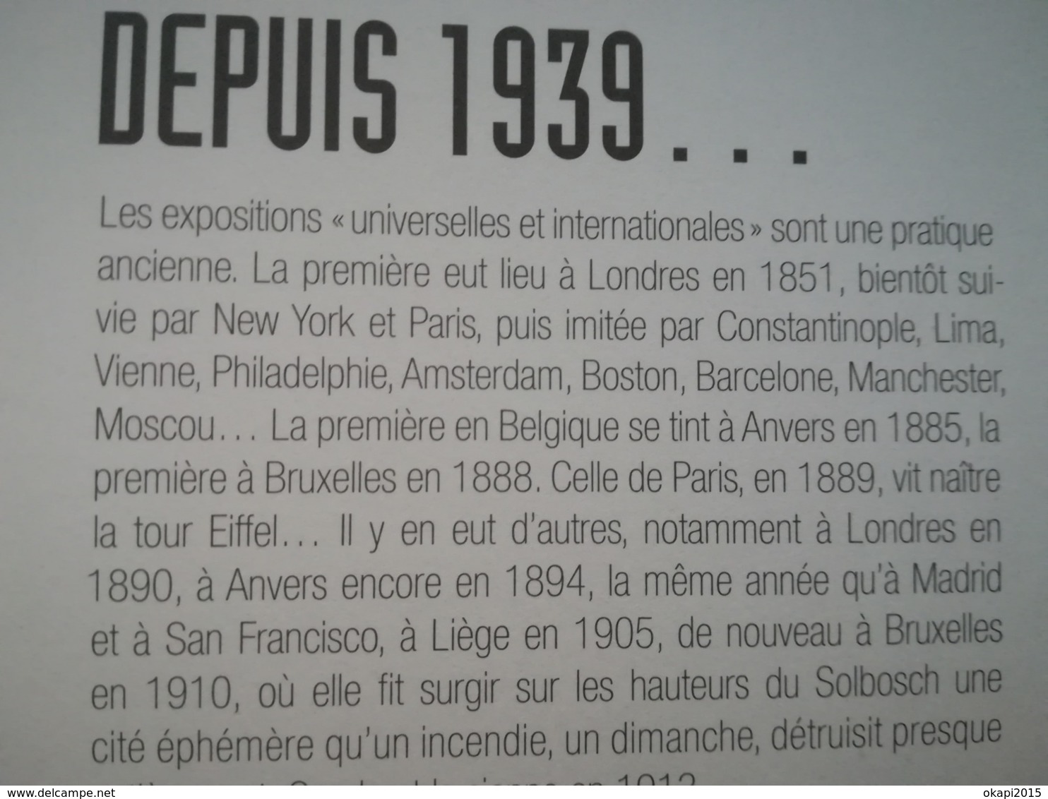 EXPOSITION INTERNATIONALE ET UNIVERSELLE DE BRUXELLES DE 1958  UN LIVRE +  UN LIVRET CONGO 58 BELGIQUE