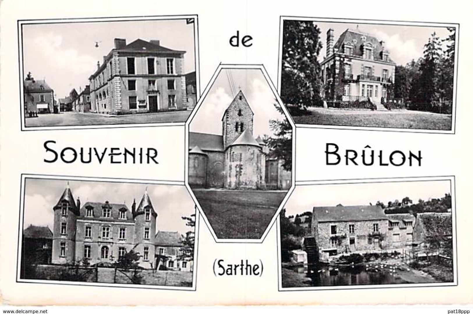 72 - BRULON : Multivues - CPSM Dentelée Noir Et Blanc Format CPA - Sarthe - Brulon