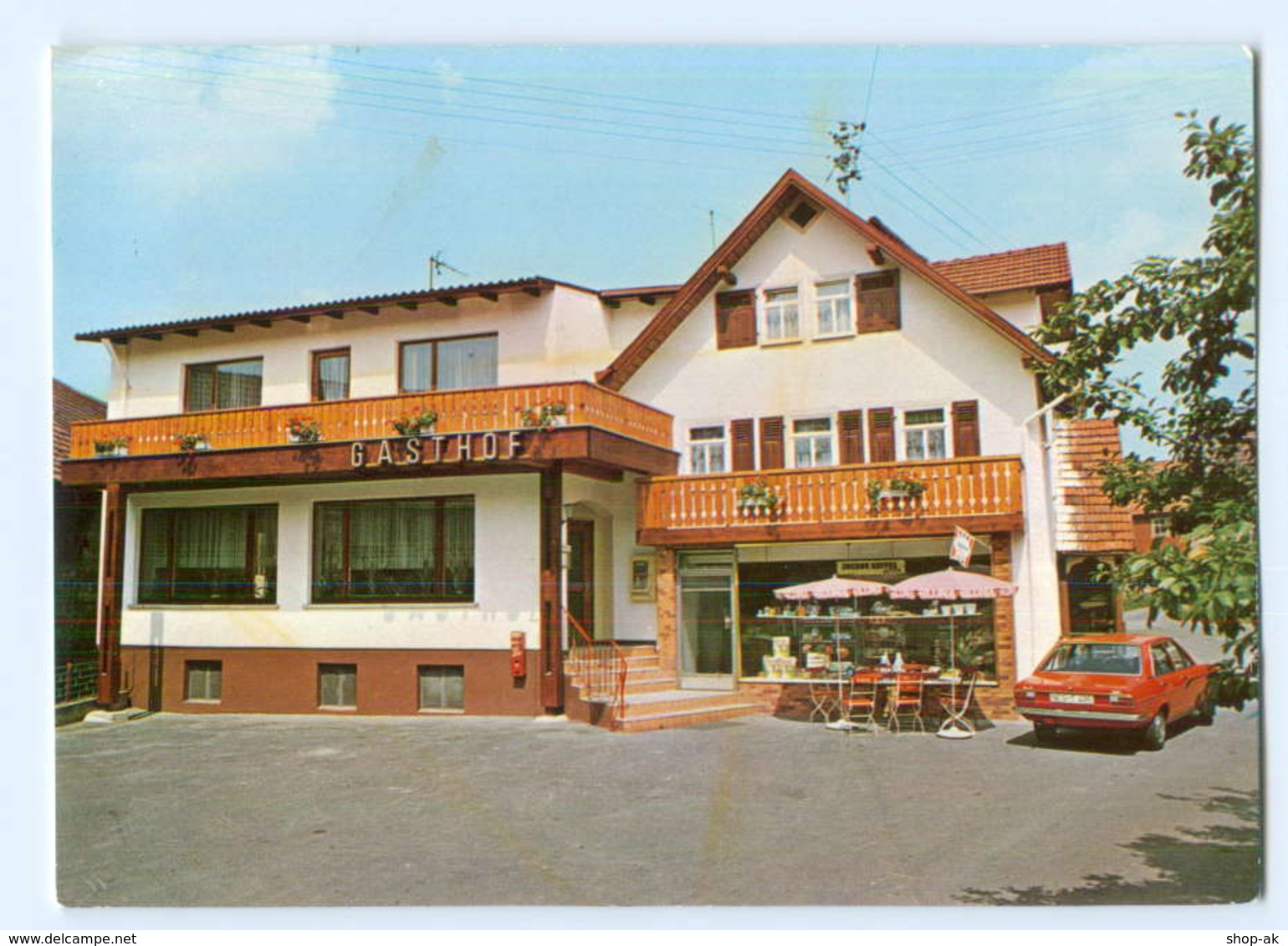 Y6184/ Unterweissenbrunn Gasthaus "Zum Löwen" AK - Altri & Non Classificati