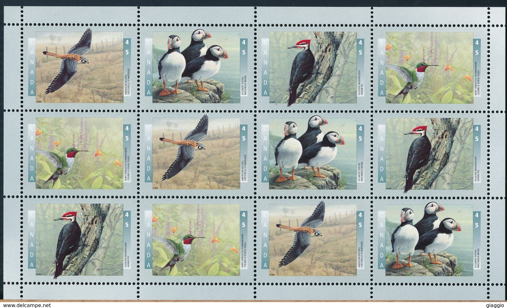 °°° CANADA - BIRDS - 1996 MNH °°° - Unused Stamps