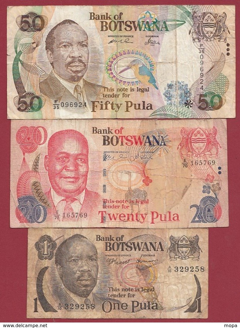 Botswana 3 Billets Dans L 'état - Botswana