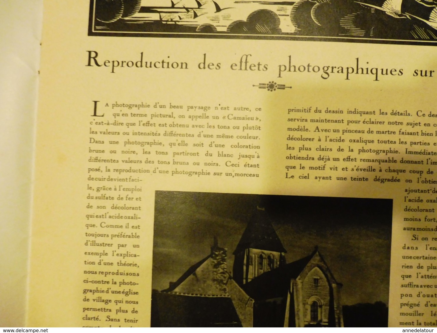 1933 Numéro 285 (L'ARTISAN PRATIQUE) Reproduction Des Effets Photographiques Sur Cuir (église De Trôo ,Loir-et-Cher);etc - Home Decoration