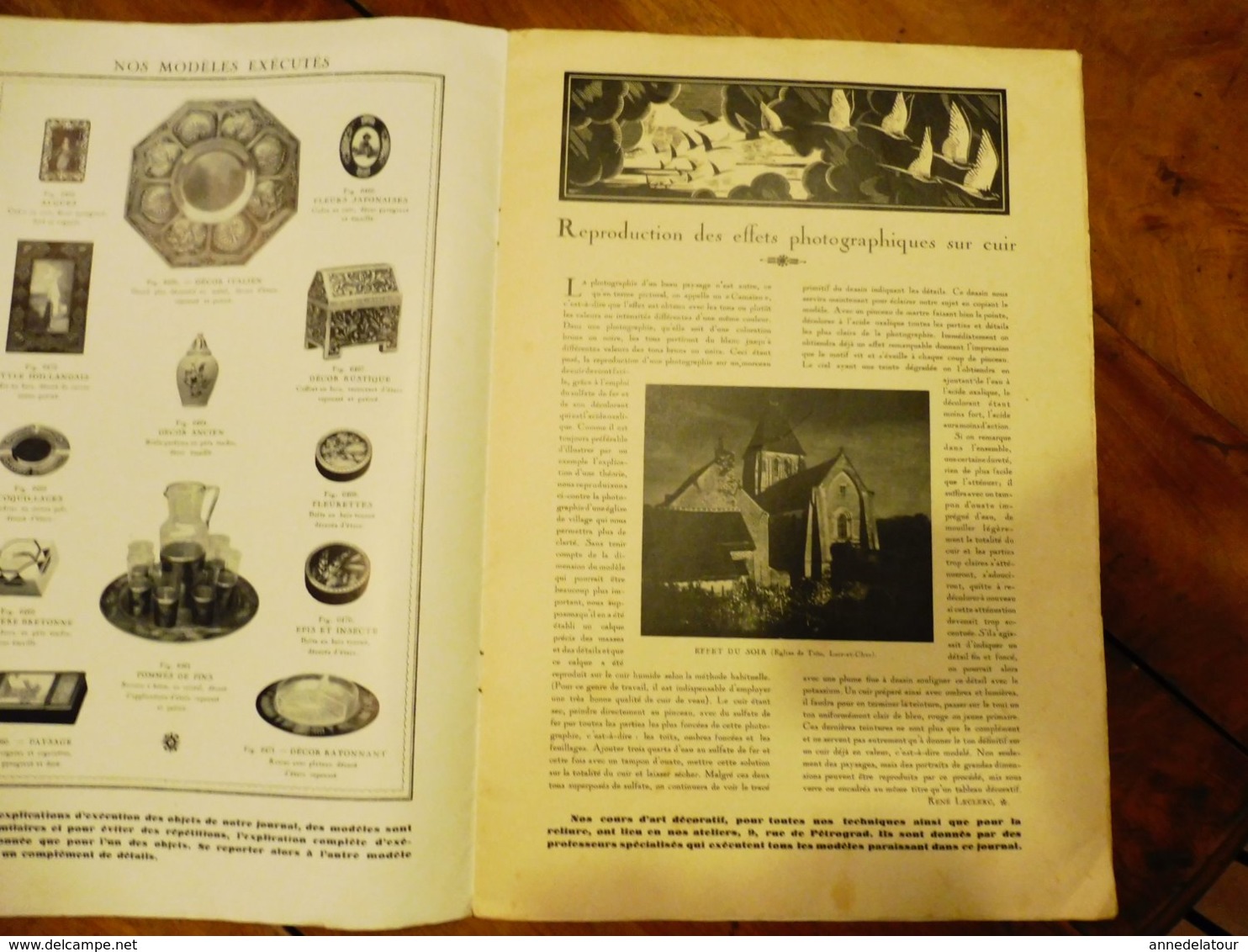 1933 Numéro 285 (L'ARTISAN PRATIQUE) Reproduction Des Effets Photographiques Sur Cuir (église De Trôo ,Loir-et-Cher);etc - Décoration Intérieure