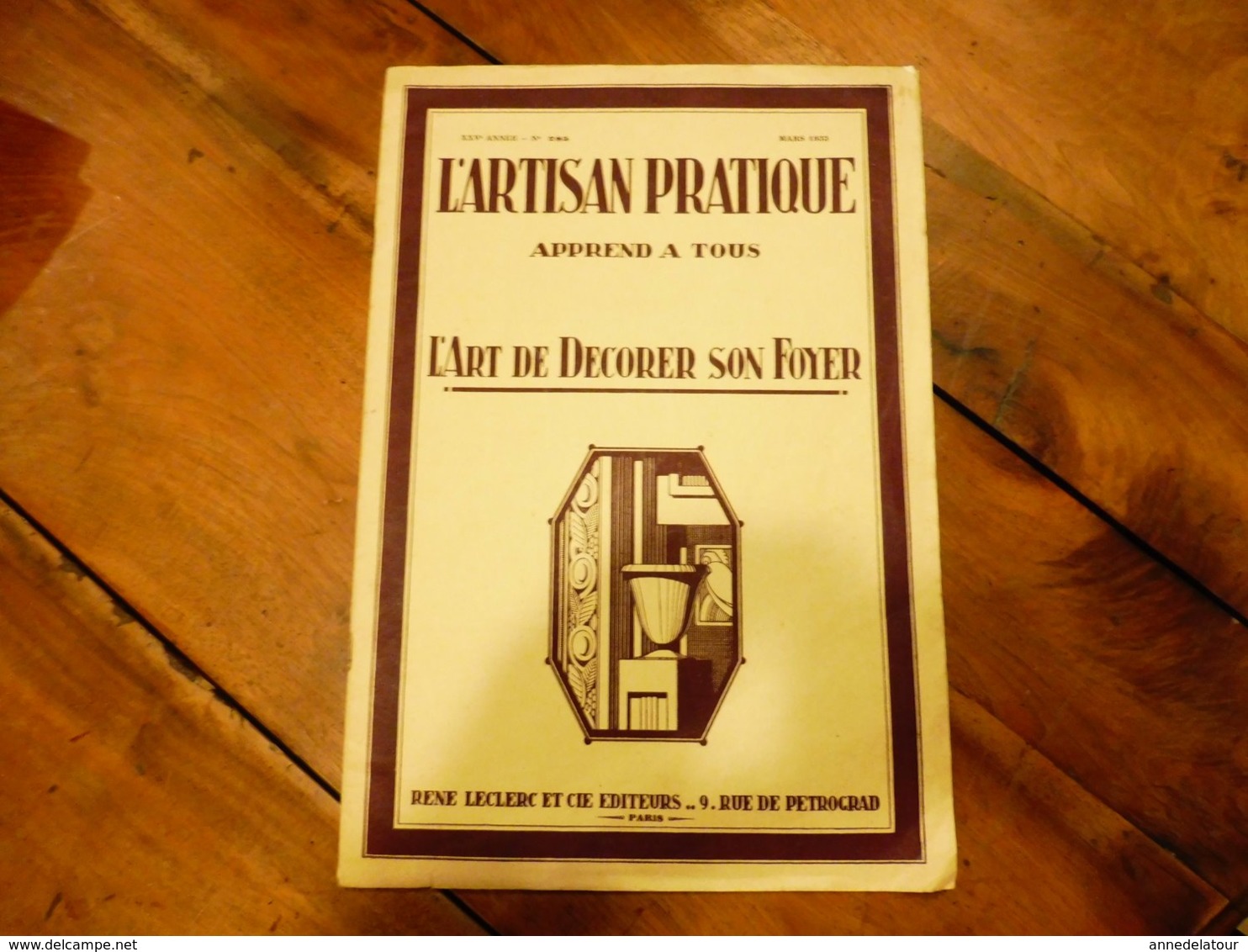 1933 Numéro 285 (L'ARTISAN PRATIQUE) Reproduction Des Effets Photographiques Sur Cuir (église De Trôo ,Loir-et-Cher);etc - Home Decoration